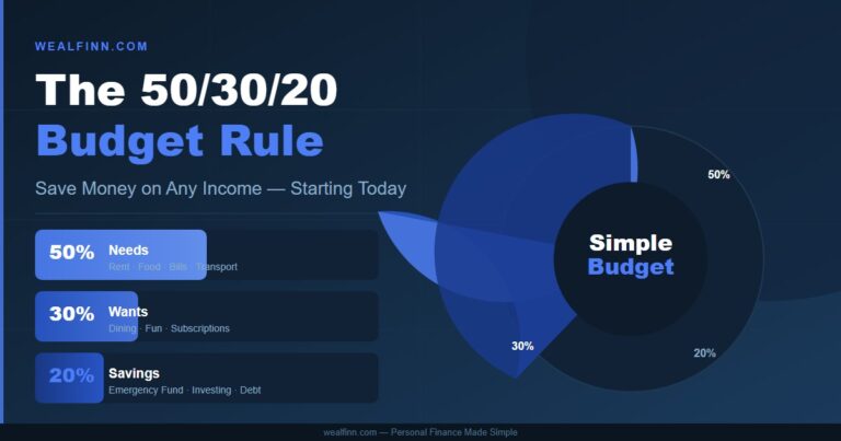 50/30/20 Rule Explained: How to Save Money on Any Income wealfinn featured budget