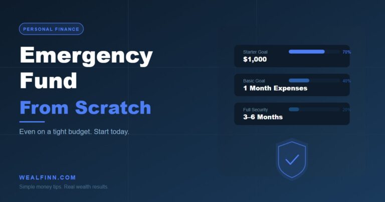How to Build an Emergency Fund From Scratch (Even on a Tight Budget) wealfinn featured emergency